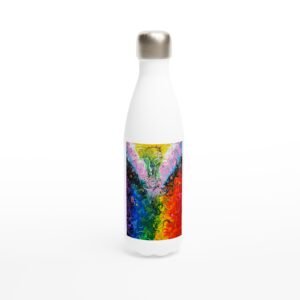 Love Prism White 17oz Stainless Steel Water Bottle